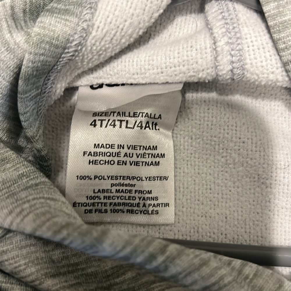 4t good pre owned adidas grey hooded sweatshirt - Picture 6 of 6
